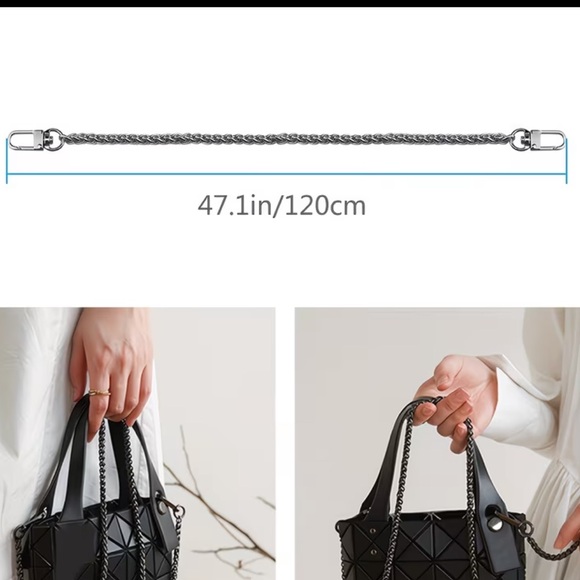 Silver Chain Shoulder Strap NEW - Picture 3 of 3